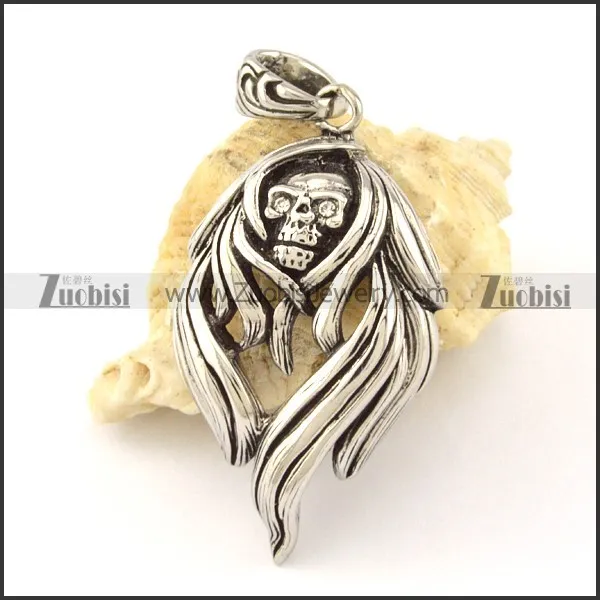Stainless Steel Skull Pendant -p000750
