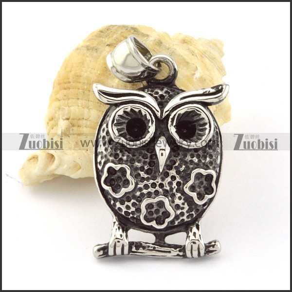 Stainless Steel night owl Pendant -p000658