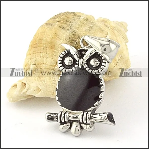 Stainless Steel night owl Pendant -p000661