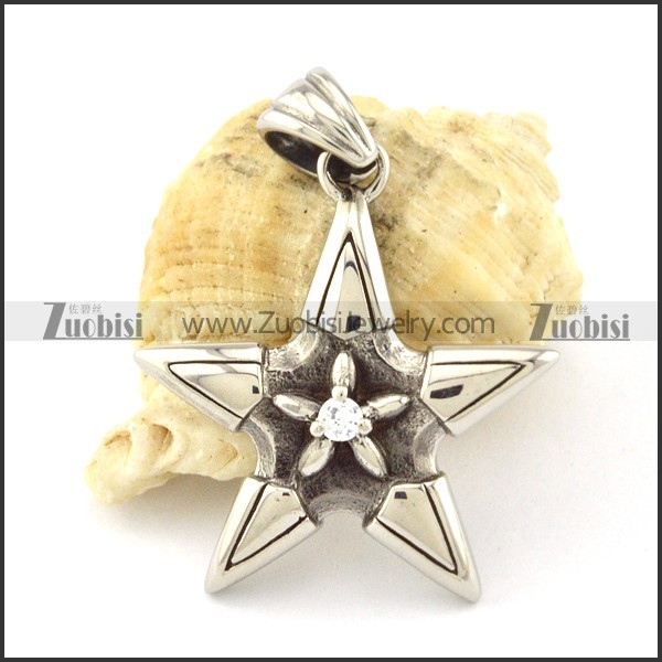 Stainless Steel five-pointed star Pendant -p000797