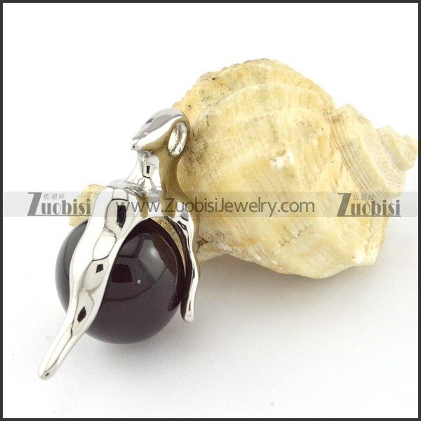 good-looking noncorrosive steel Stone Pendants - p000525