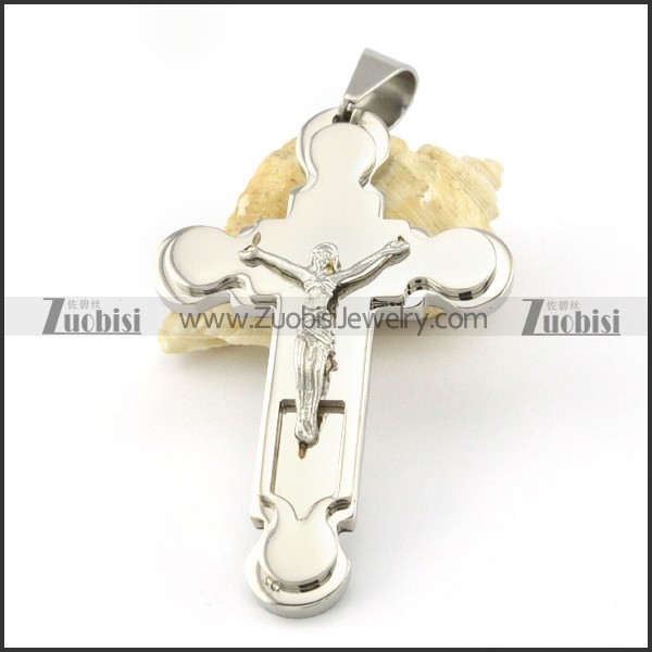 economic noncorrosive steel Cross Pendants - p000535