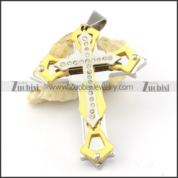 functional oxidation-resisting steel Cross Pendants - p000566