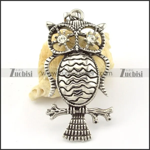 Stainless Steel Owl Pendant -p000650