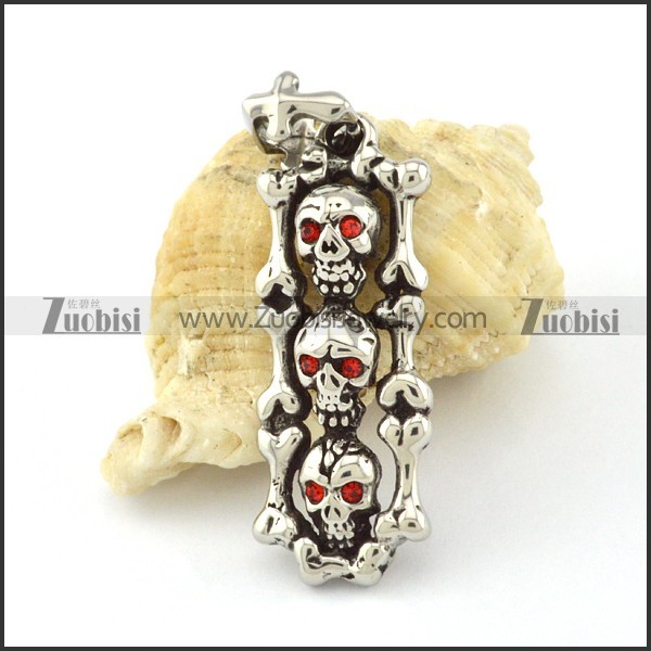 Stainless Steel Skull Pendant -p000745