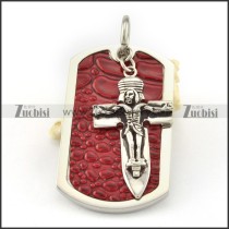 Stainless Steel Casting Tag with Cross Pendant -p000708