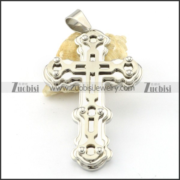 economic oxidation-resisting steel Cross Pendants - p000551