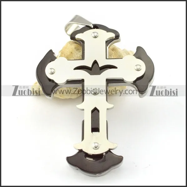 brilliant oxidation-resisting steel Cross Pendants - p000571