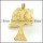 practical Gold noncorrosive steel Cross Pendants - p000507