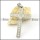 Stainless Steel Imitation Diamond Cross Pendant p000497