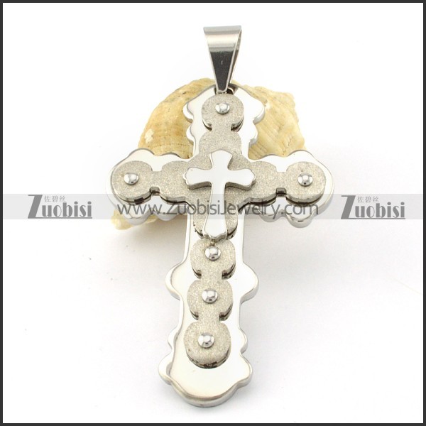 beauteous 316L Stainless Steel Cross Pendants - p000555