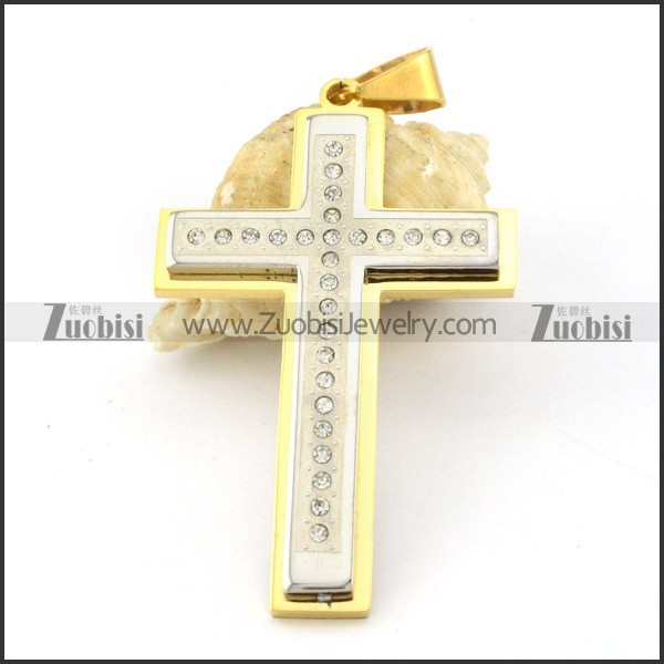 economic Steel Cross Pendants - p000582