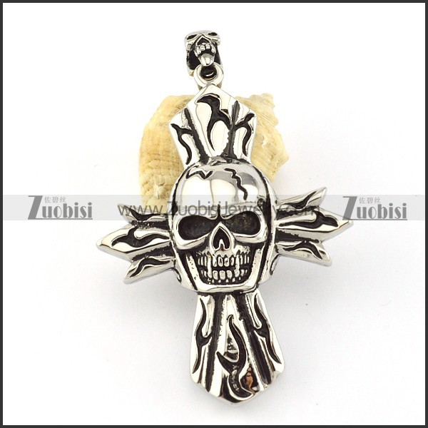 Stainless Steel Skull Pendant -p000624