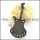 nice-looking black 316L Stainless Steel Guitar Pendant -p000964
