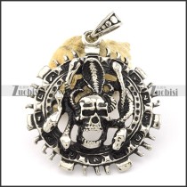 Nice-looking 316L skull pendant -p001148