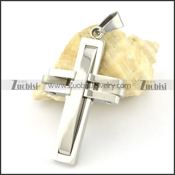 Wholesale Stainless Cross Steel Pendant -p000901