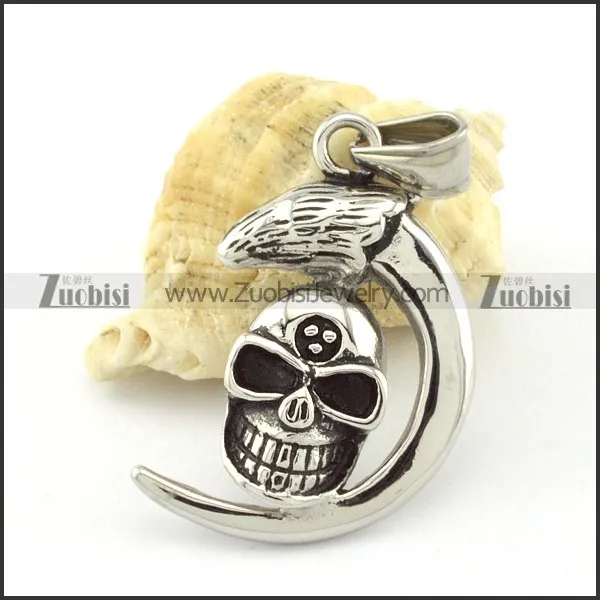 Stainless Steel Skull Pendant for men -p000876