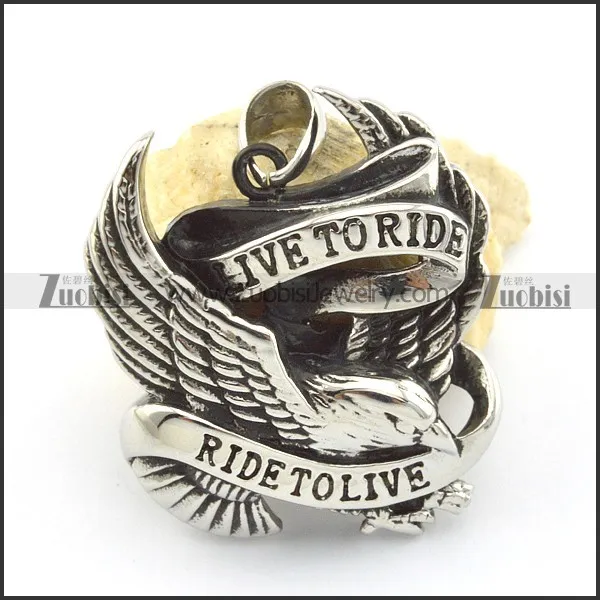 live to ride eagle pendants for mens p001495