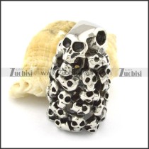 stainless steel skull pendant p001309