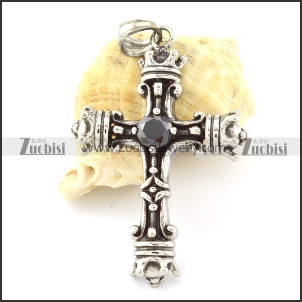 unique casting cross pendant in Stainless Steel -p000960