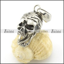 stainless steel skull pendant p001460