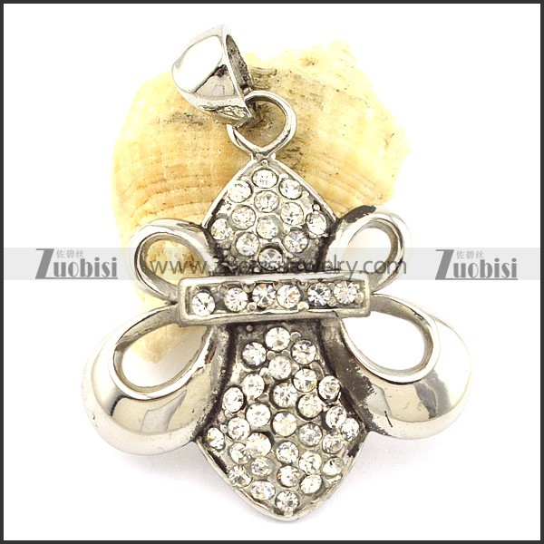 Economic Rhinestones Steel Pendant -p001101