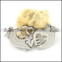 unique Stainless Steel Heart Couples Pendants -p000942