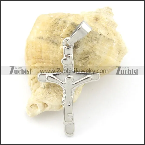 small stainless steel cross pendant p001590