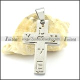 stainless steel cross pendant for lover p001373
