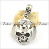 big scar skull pendant for men p001553