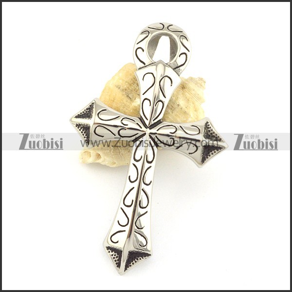 73mm big fancy cross pendant p001565