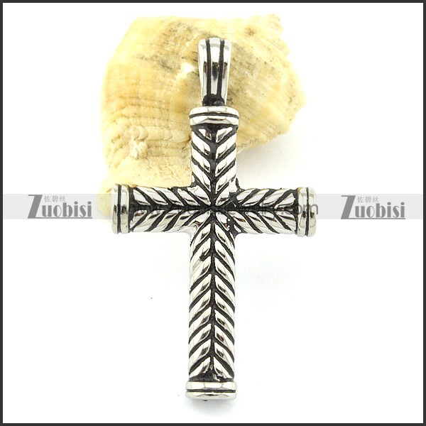 stainless steel casting cross pendant p001371