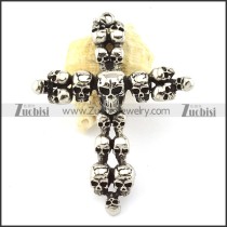 Wholesale Stainless Steel Skull Cross Pendant -p000910