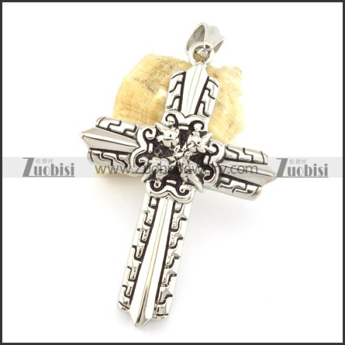 63mm heavy cross pendant for strong mens p001564