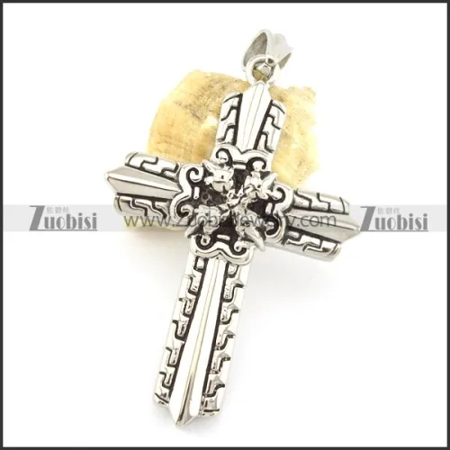 63mm heavy cross pendant for strong mens p001564