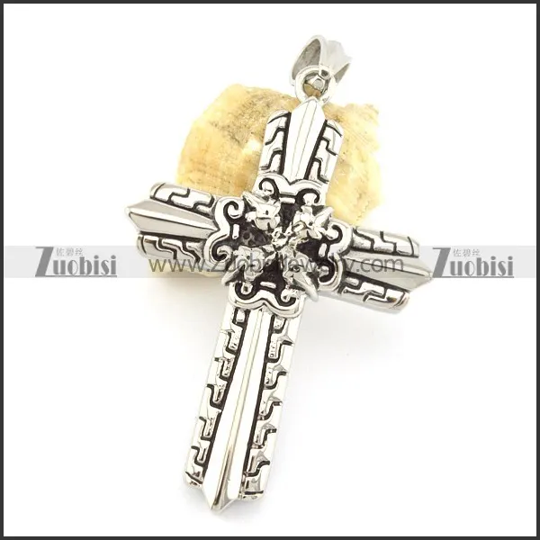 63mm heavy cross pendant for strong mens p001564