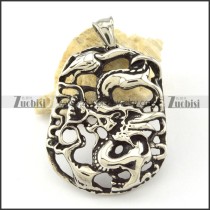 Stainless Steel Casting Dragon Pendant -p000839