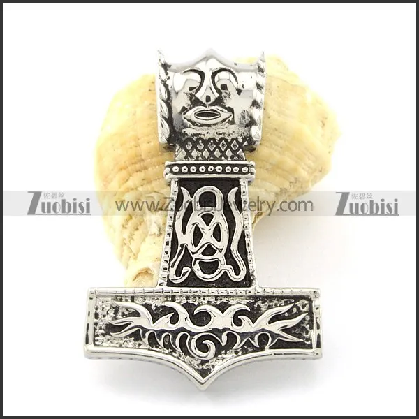 Steel Devilkin Hammer of Thor Pendant for Motorcycle Bikers -p000903