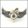 angel wings pendant with eye ball p001580