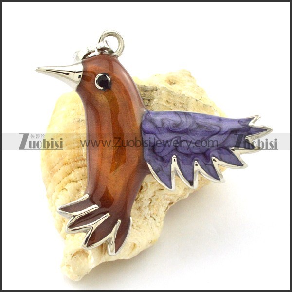 Colorful Epoxy Hummingbirds Pendant -p001170