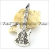 remarkable 316L Stainless Steel Guitar Pendant -p000969