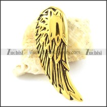 Vintage Gold Stainless Steel Wing Pendant -p001089