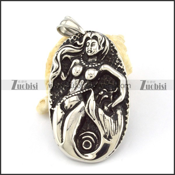 Stainless Steel mermaid Pendant -p000838