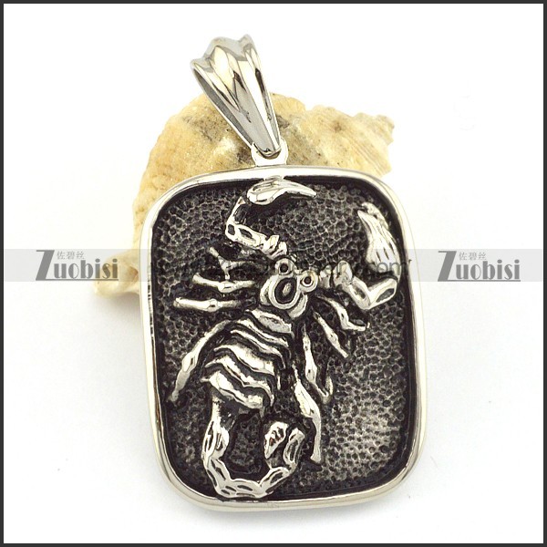 small scorpion dog tag pendant p001574