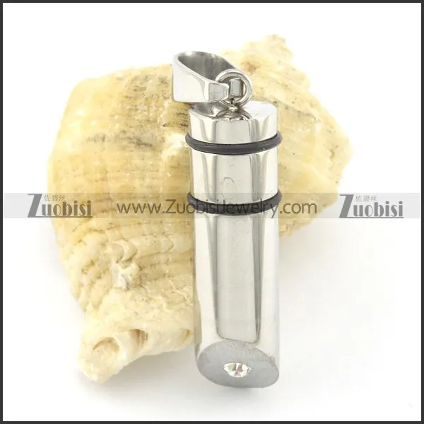 unique silver stainless steel lipstick pendant p001592
