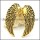 Pretty Black Gold Steel Angel Wing Pendants -p001087