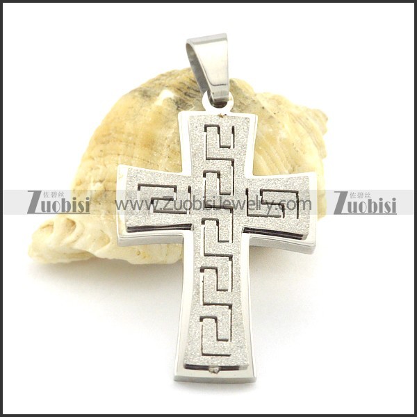 small size stainless steel cross pendant p001376