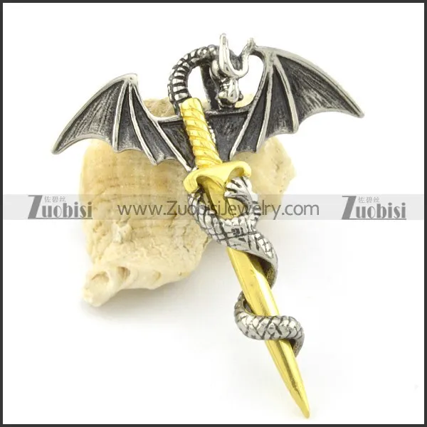 vintage pterosaur arm around one gold sword p001595