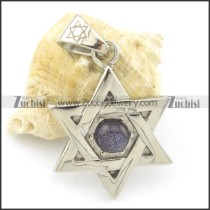 Judaism Solomon's Seal Pendant in Stainless Steel p001487