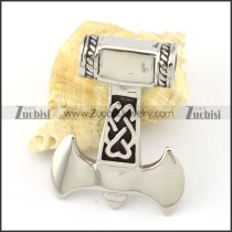 Shiny Stainless Steel Hammer of Thor Pendant -p000853